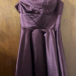 Purple Satin Dress 