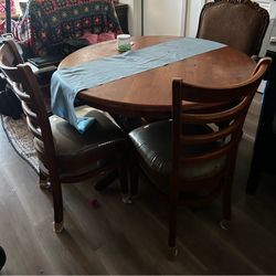 Wooden dining table