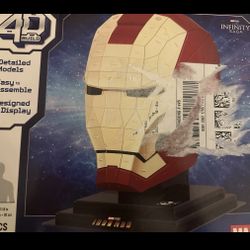 Build your own Iron Man helmet with this 3D puzzle. Features a striking red and gold design.