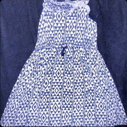 Carters Toddler Girls 5T Black & White Geometric Print Dress