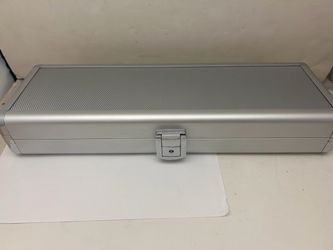 Silver Aluminum Hard Carry Case with Latch