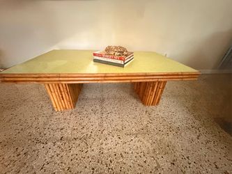 Vintage Rattan Stacked Coffee Table