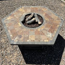 Stone And Tile Fire Pit Table And Chairs