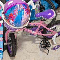 Young Girls Bike W/ Training Wheels