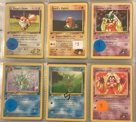 1st Edition Collection (87 cards) Pokémon Gym Series/Fossil/Jungle/Team Rocket Near Mint