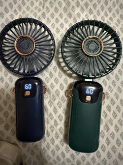 Portable LED rechargeable Fans
