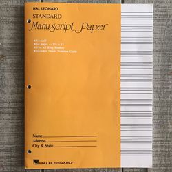  Hal Leonard Corp. Standard Manuscript Paper, Yellow Cover