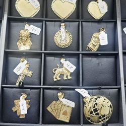 10k AND 14K PENDANTS 