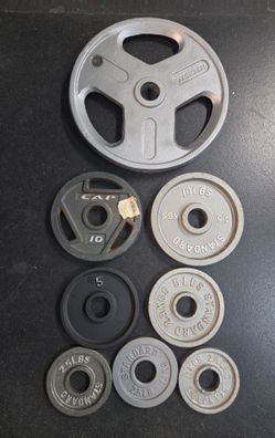 Weight Olympic Plates. .80 cents per pound