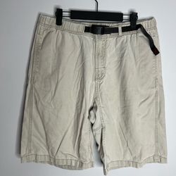 Gramicci Original G Shorts Mens Large Khaki Hiking Outdoor Cinch Belt