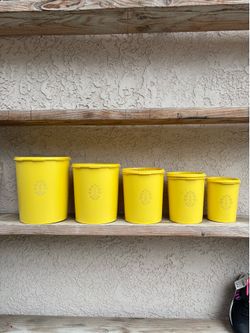 Vintage Yellow Tupperware