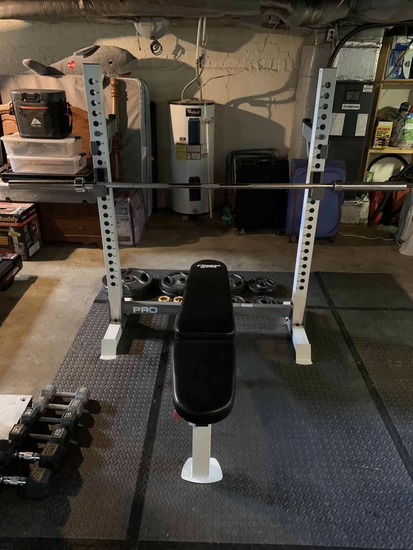 Olympic weight bench set