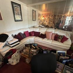 White Leather couch