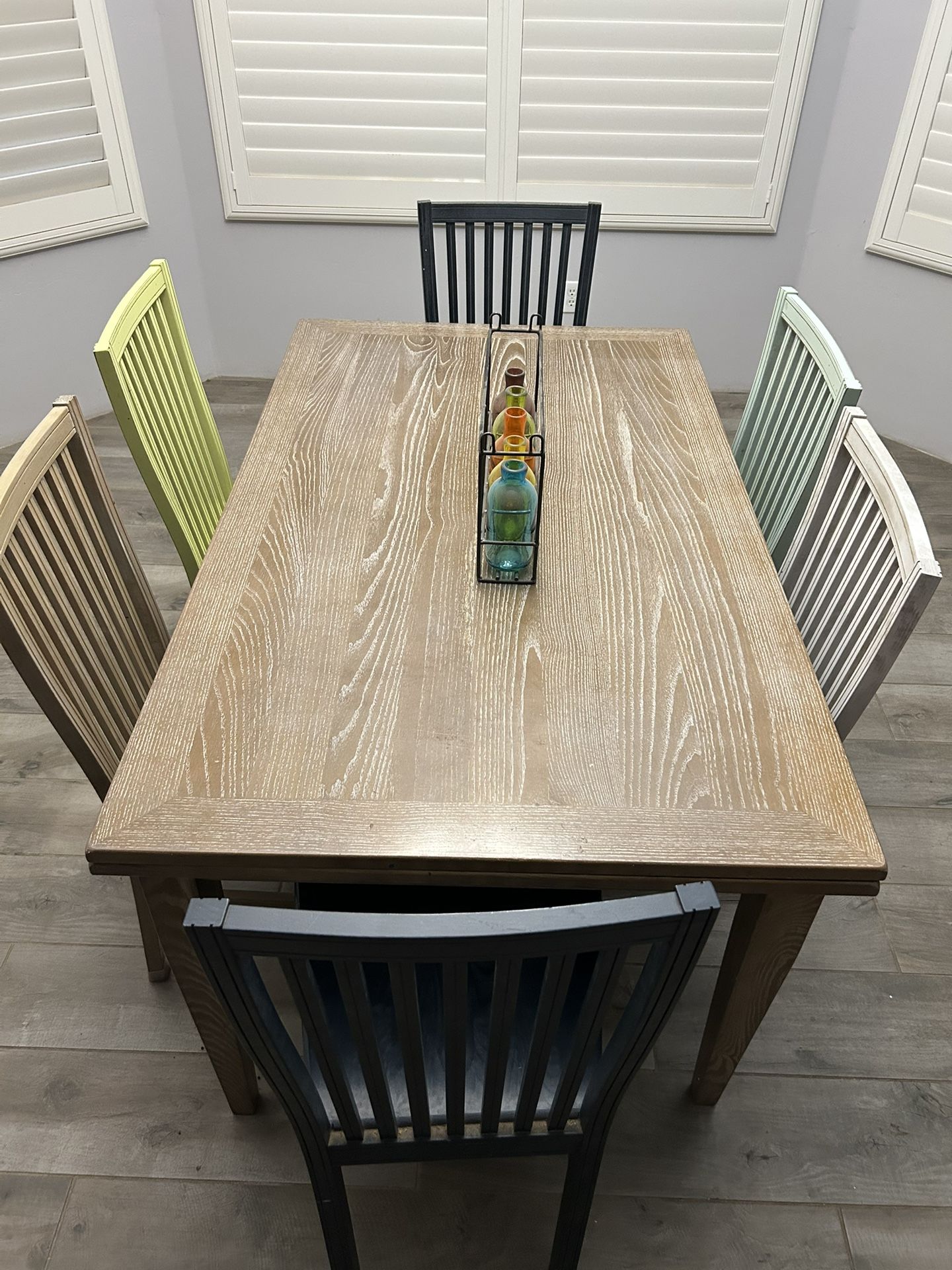 Arhaus Dining Room Set With Formal End Chairs