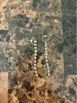 Gold bead dangle earrings