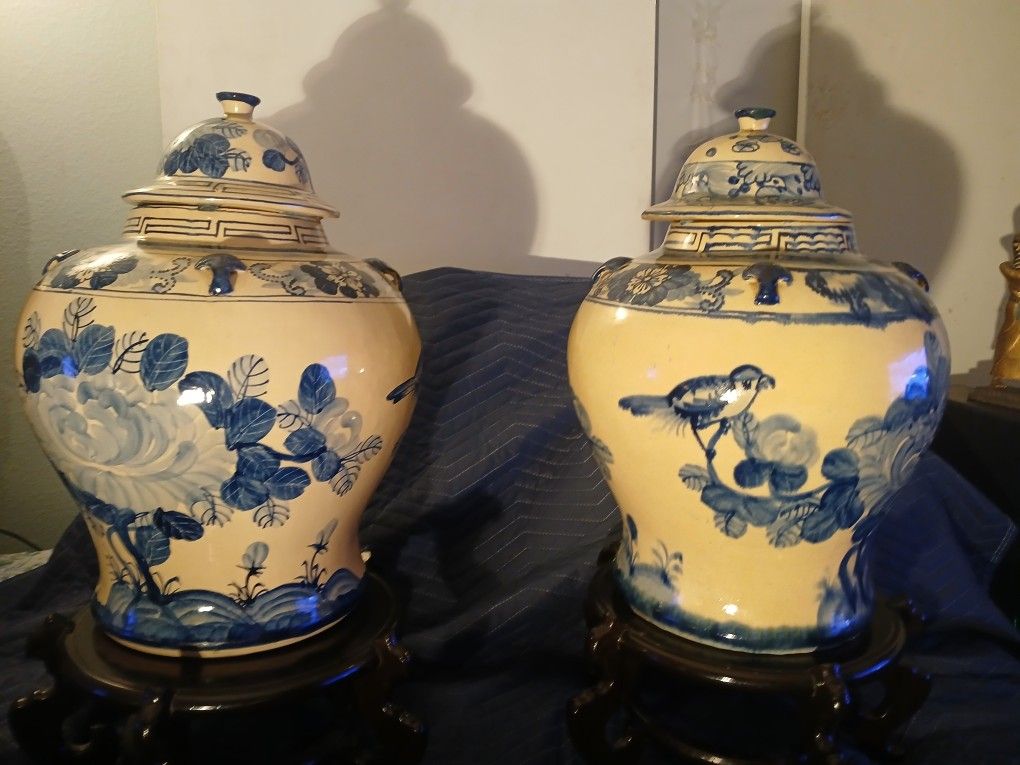 Antique Asian 21 In. Vase,s