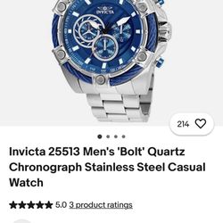 LUXURY CHROME WATCH INVICTA 