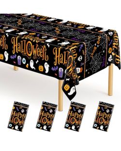 Color Black Halloween Material Plastic Product Dimensions 108"L x 54"W Shape Rectangular Recommended Uses For Product Halloween Party Package Includin