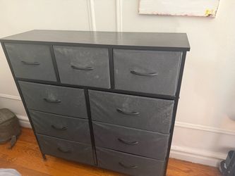 Gray Fabric Drawer Dresser Storage Organizer