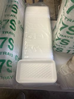 Genpak White Foam Food Trays — Bulk Lot — $40