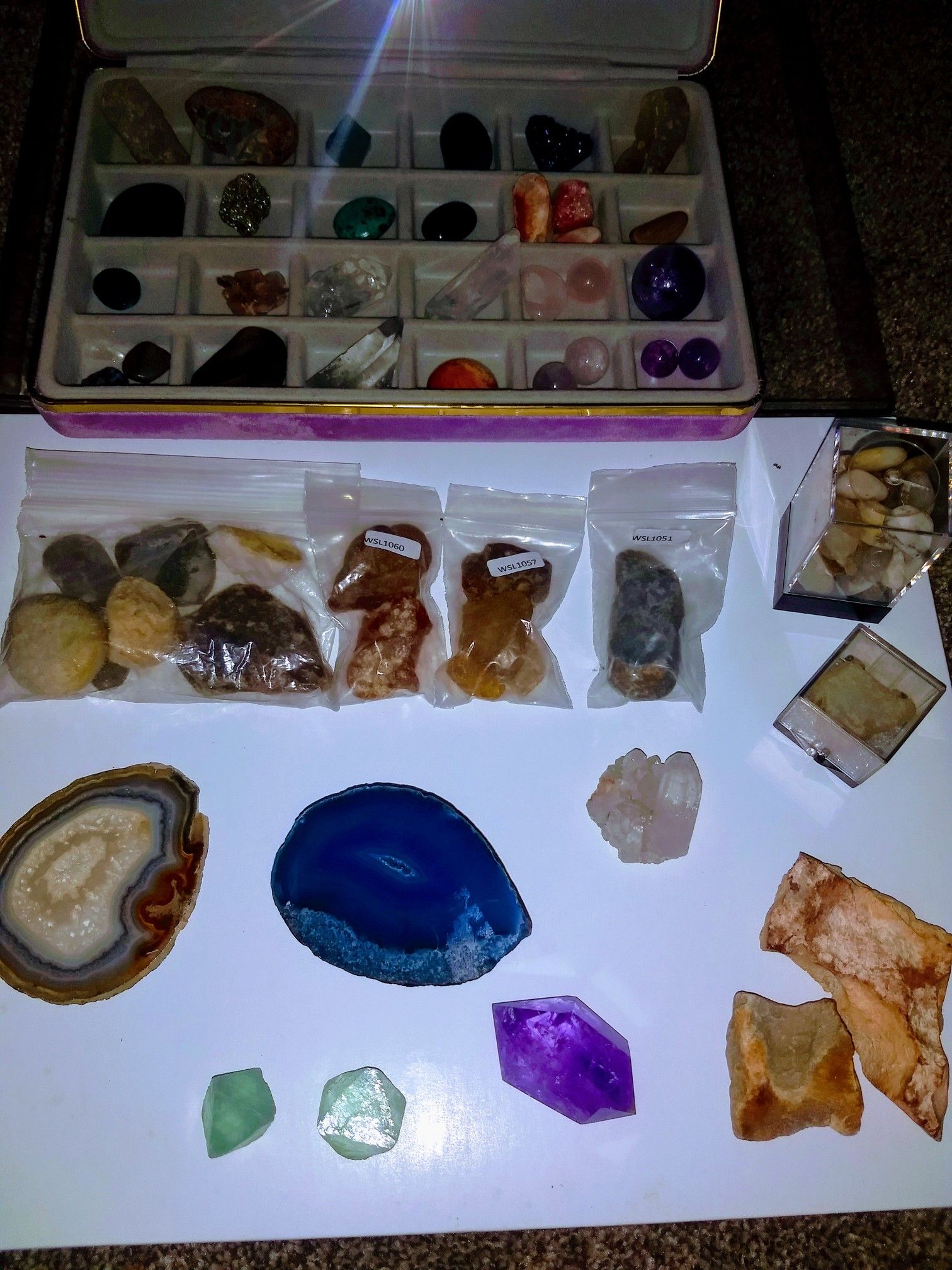 Crystals and stones