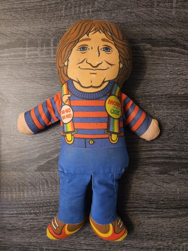 Vintage 1979 Robin Williams & Mindy Mattel Mork Ork Pull String Doll