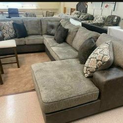 Abalone Chocolate RAF Sectional *** / Couch 1299