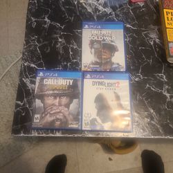 Call Of Duty Black Ops Cold War, Call Of Duty Ww2, Dying Light 2 Ps4 Games 
