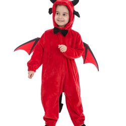 Red Devil Dragon Toddler Baby Costume 12-18 months / Disfraz De Diablito Bebe 