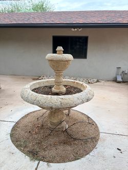 5 ft Two-Tier Stone Outdoor Fountain
