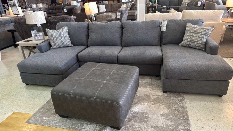OM• $38 Initial • Brand New Edenfield Sectional With Chaise 