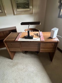 Wooden Desk with Chair