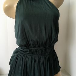 Green Sleeveless Blouse, Small 