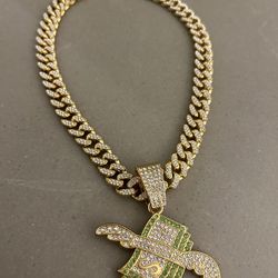 Gold & Crystal Necklace 