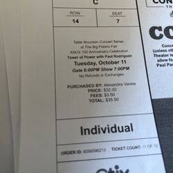 2 Tower Of Power  Tickets