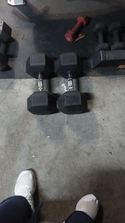 85 lbs dumbells