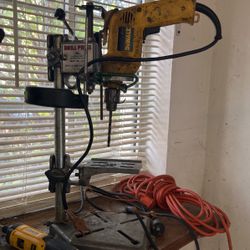 Drill Press With Dewalt Drill 