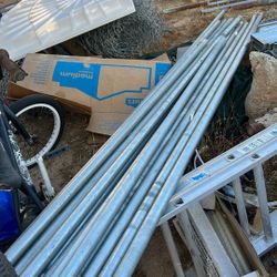 Chain Link Fence And Poles