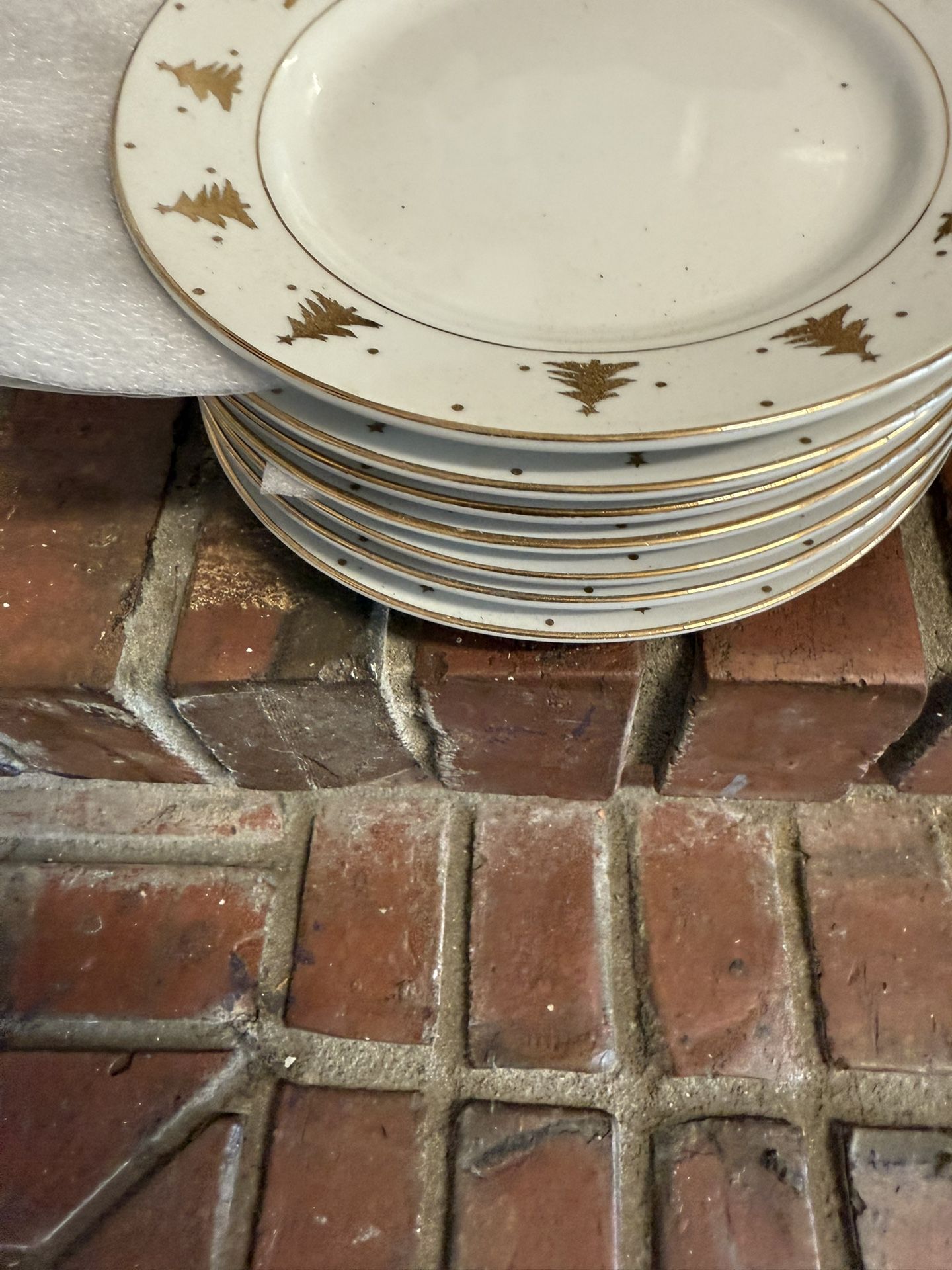 7 14K Rim Xmass Plates