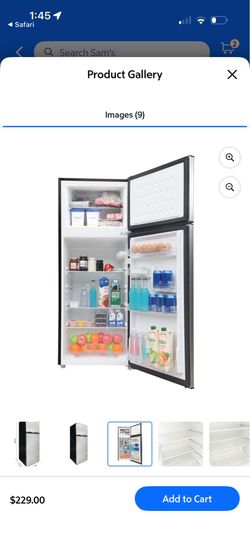 Frigidaire gallery mini fridge 7.5 cu ft