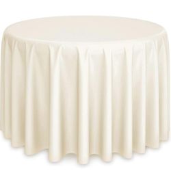 ivory round tablecloth