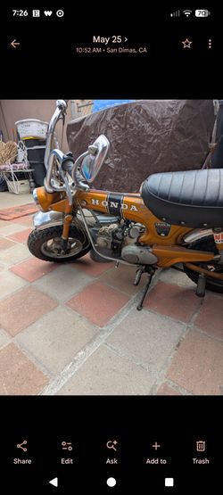 Honda trail 70 motorcycle 1970
