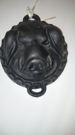 Vintage Cast Iron Pig Head Food Mold