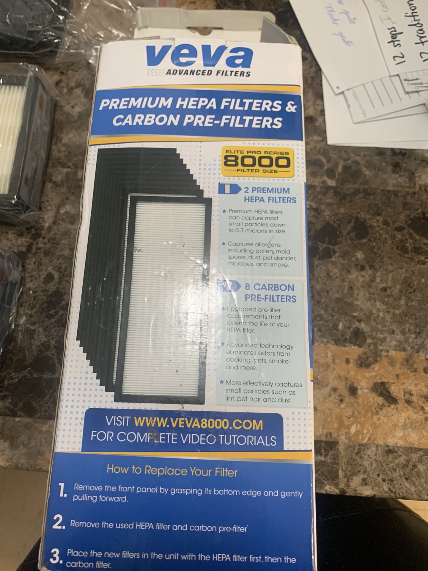 VEVA Elite Replacement Filter Pack - 2 HEPA & 8 Carbon Pre-Filters