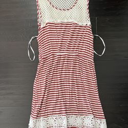 Striped Red and White Dress 
