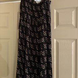Universal thread black flowers dress