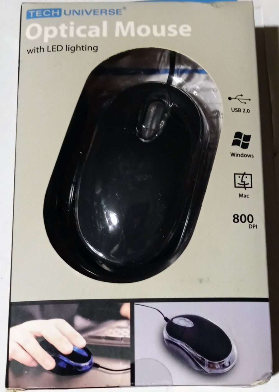 Tech Universe Optical Mouse With LED Lighting