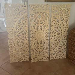 3 Piece wooden wall Decore
