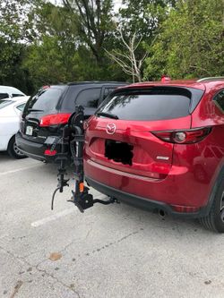 2017/2018 Mazda CX-5 hitch with Swagman Titan folding hitch bike rack for 4 bikes