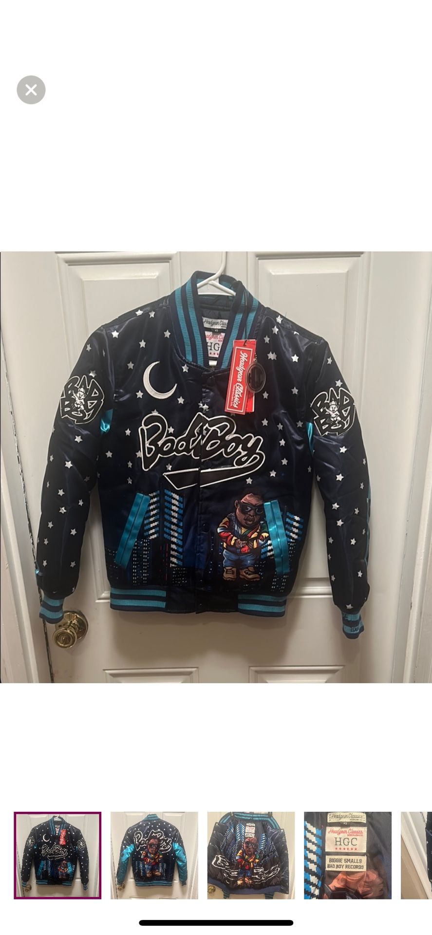 Kids Bad Boy Biggie Smalls puff jacket, brand new tags, size small